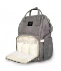 Багатофункціональний рюкзак для мами Helper Gray Berkani T-5007