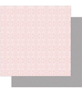 Двосторонній папір, Ruby Rock It Pink & White Devine 30х30 см, артикул RR-SM07