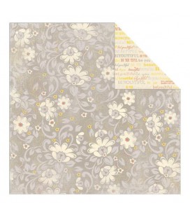 Двосторонній папір, Authentique Paper Expressed Gray Floral 30х30 см, артикул PBEY-1
