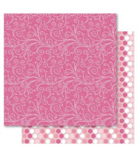 Двосторонній папір, Ruby Rock It Pink Flourish, 30*30 см, артикул UI55