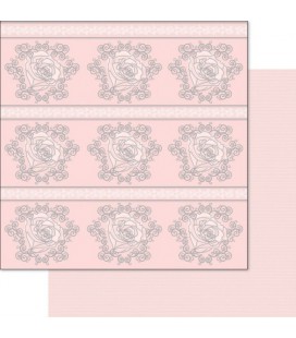 Двосторонній перламутровий папір, Ruby Rock It Rose/Pink 30х30 см, артикул BWB87