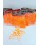 Гумки для плетіння браслетів Loom Bands помаранчеві 12 пакетиків по 600 шт