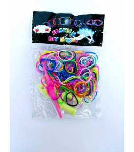 Гумки для плетіння Colorful loom bands різнокольорові 200 шт