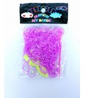 Гумки для плетіння Colorful loom bands бузкові 200 шт