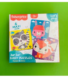 Гра ВладіТойс Бебі пазли ЗигЗаг (VT1722-08) Fisher Price Forest story (укр)