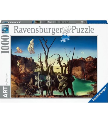 Пазл Ravensburger Swans Reflecting Elephants Salvador Dali ART Collection Лебеді, що відображаються у слонах 1000 шт. (‎17180)