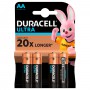 Батарейки алкалиновые Duracell Ultra Power АА 1.5V LR6 4 шт (5000394062573b)