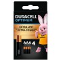 ​Батарейки алкалиновые Duracell Optimum AAA CEE GEN3 4 штуки (5000394158726)