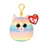 Мягкая игрушка-брелок TY Squish-A-Boos Кошка Heather 12 см (39561)