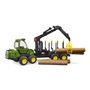 Трактор Bruder John deere 1210E с грейфером и бревнами 1:16 (02133)