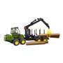 Трактор Bruder John deere 1210E с грейфером и бревнами 1:16 (02133)