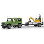 Игровой набор Bruder Land rover Defender и мини-экскаватор CAT (02593)