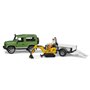 Игровой набор Bruder Land rover Defender и мини-экскаватор CAT (02593)