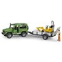 Игровой набор Bruder Land rover Defender и мини-экскаватор CAT (02593)