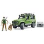 Игровой набор Bruder Land Rover Defender с фигуркой лесника (02587)