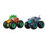 Набор машинок Hot Wheels Monster trucks Зелено-оранжевая и голубая (FYJ64/GLC86)