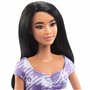 Кукла Barbie Fashionistas в нижнем платье с фигурным вырезом (HJR98)