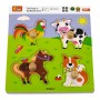 Рамка-вкладыш Viga Toys Зверята на ферме (50839)