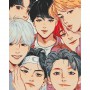 Картина по номерам Art Craft BTS Anime Art 40 х 50 см (10277-AC)