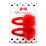 Заколки Glamurino Pompon красные (4292.4)