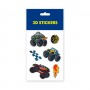 3D стикеры attooshka Monster-truck Fire 6 стикеров (SB-32)