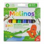 Восковые карандаши Malinos 3 в 1 Магия воска 6 цветов (MA-301036)