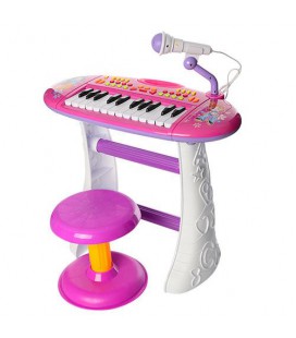 Синтезатор піаніно зі стільчиком Limo Toy BB383BD рожевий
