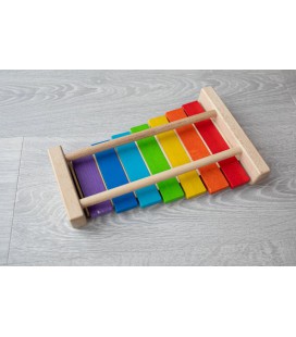 Дитяча розвиваюча дерев'яна іграшка Ксилофон кольоровий 27х17 см (KD-242)