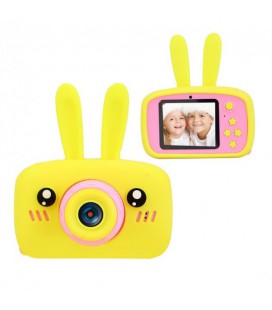 Дитяча Фотокамера Kids Funny Camera Pro 3.0 Протиударний Фотоапарат 12 Mpx, Full HD 1920x1080P Жовтий зайчик