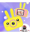 Дитячий цифровий Фотоапарат з чохлом зайчика та іграми Smartkids V3.0 Full HD Жовтий+Карта пам'яті 16GB