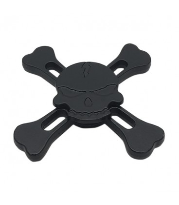 Fidget Spinner four blades Skull (black)