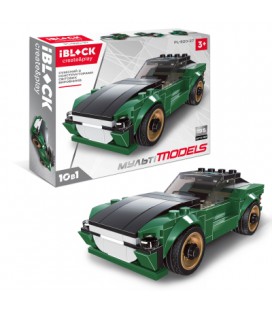 Конструктор iBlock Мульти models Машинка зеленая (PL-920-27)