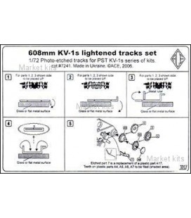 PE7241 KV-1s 608mm lightened tracks set. cat7241 1:72 ACE (PE7241)