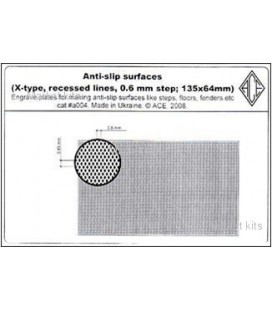PEa004 Anti-slip surfaces (X-type, 0.6 mm step, recessed lines, ACE (PEa004)