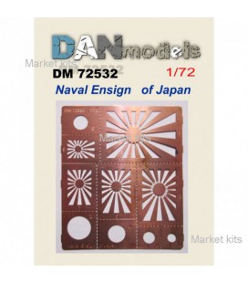 Фототравлення: Трафарет для нанесення японської прапора NAVAL 1:72 DAN models (DAN72532)