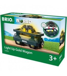 Вагон для залізниці BRIO з золотом і світлом (33896)
