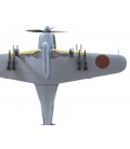 Збірна модель 1/72 гвинтовий літак Kawanishi N1K2-Ja з ракетною установкою Aoshima 01172