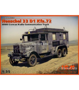 Німецький автомобіль радіозв'язку Henschel 33 D1 Kfz.72 ІІ МВ Henschel 33 D1 Kfz.72 1:35 ICM (ICM35467)