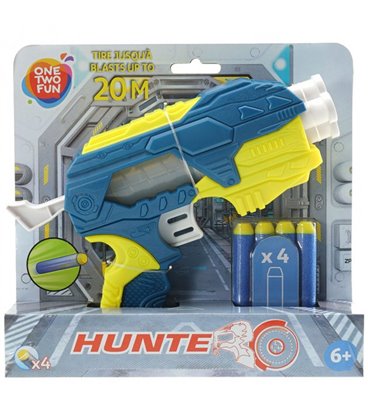 Бластер One Two Fun Hunter + 4 дротики