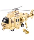 Військовий вертоліт іграшка дитяча Wenyi City Service 1:16 зі світлозвуковими ефектами Бежевий (6692482)