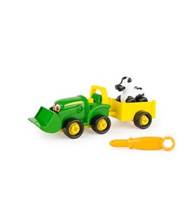 Ігровий набір-конструктор John Deere Kids Трактор з ковшем та причепом 47209