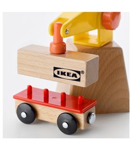 Кран і вагон з платформою LILLABO IKEA 503.200.99 твердий різнокольоровий бук