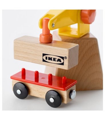 Кран і вагон з платформою LILLABO IKEA 503.200.99 твердий різнокольоровий бук