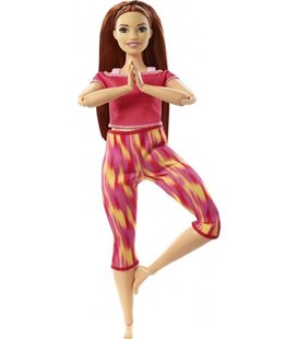 Лялька Barbie Made to Move Doll Барбі Йога з рудим волоссям, серія Безмежний рух (GXF07)