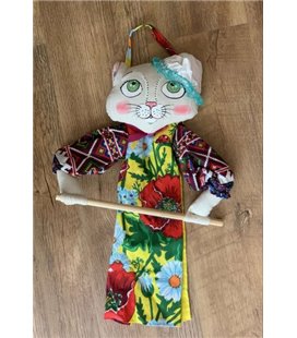 Український сувенір лялька тримач для рушників Кішка Ліза 50*30 см 10000432
