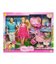 Лялька DEFA 8088 вагітна, KEN, коляска з дитиною, аксесуари (Рожева сукня)