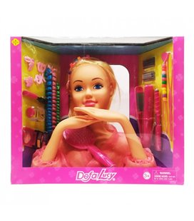 Лялька-манекен DEFA 8415 Голова для зачісок (Рожева сукня)