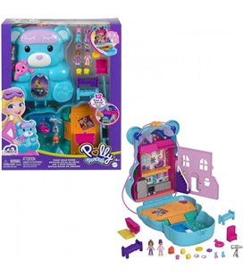 Ігровий набір Поллі Покет Mattel Polly Pocket Teddy Bear Purse Кишеньковий Світ Вечірні посиденьки з ведмедиком (HGC39)