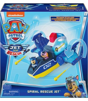 Чейз і реактивний літак Paw Patrol Jet to The Rescue Deluxe Transforming Spiral Rescue Jet