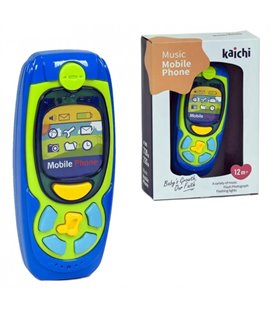 Музичний розвивальний телефон KAICHI K999-72G/B зі світлом (Синій)